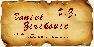 Daniel Ziriković vizit kartica